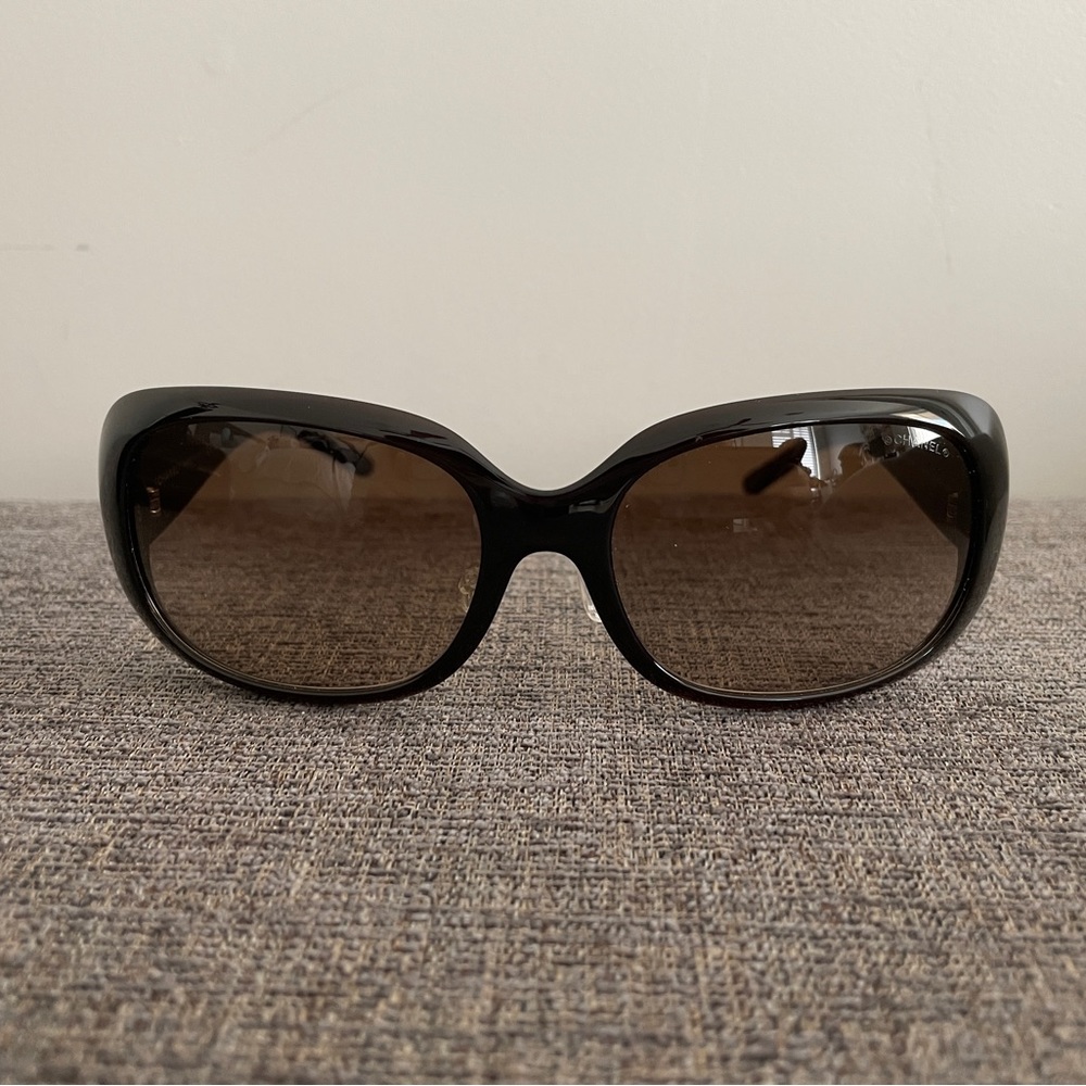 Chanel Sunglasses with Rhinestone CC Pattern - Picture 2 of 9